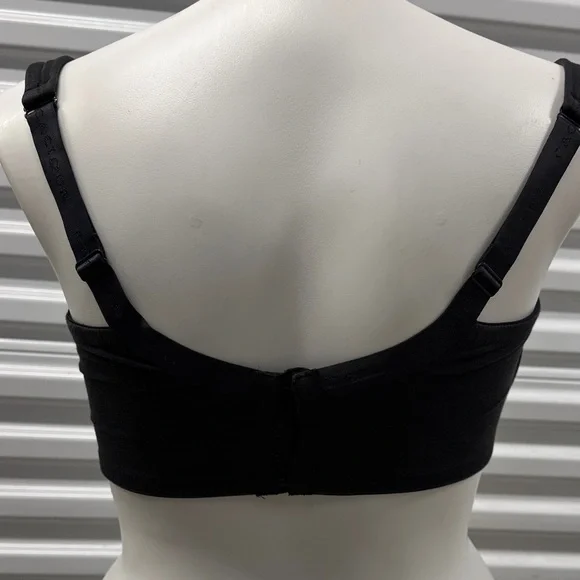 38J Lightly Lined Full Coverage Cacique Black Women's Bra - Picture 2 of 3